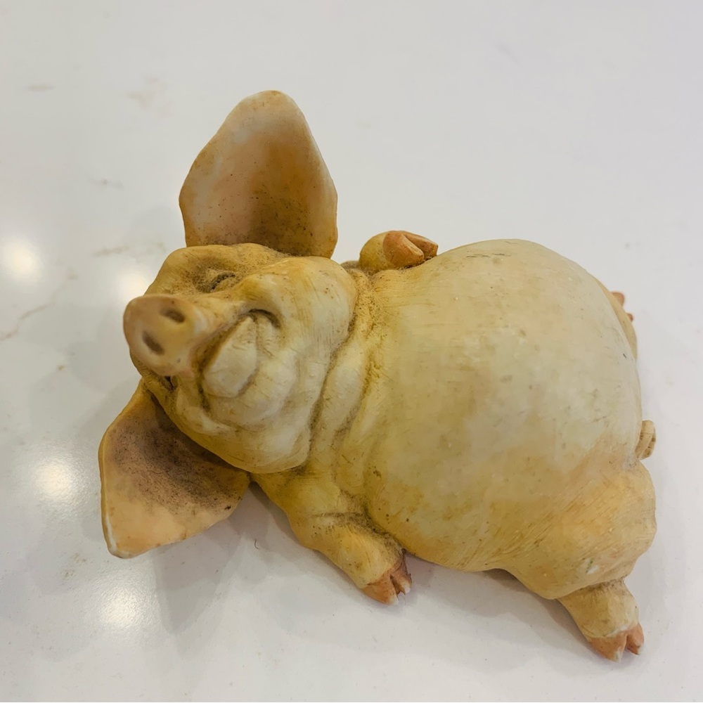 Vintage Set Of Three Little Pigs Ceramic 2001 By  Home Interiors No Flaws 3x2 in - Picture 4 of 12